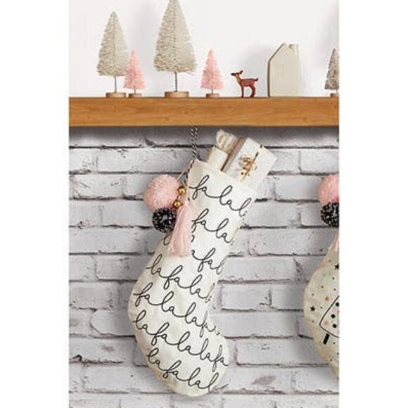 Stephan Baby Wool Felt Keepsake Christmas Stocking, Fa La La/NWT - Picture 3 of 8